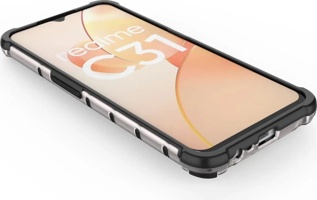 Mbështjellës Hurtel Honeycomb për Realme C31, Transparent - 11