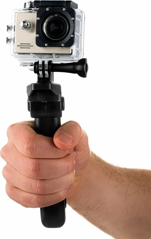 Mbajtëse dore me mini tripod për GoPro SJCAM, Hurtel, e zezë - 2