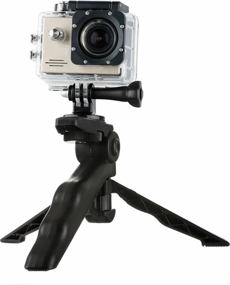 Mbajtëse dore me mini tripod për GoPro SJCAM, Hurtel, e zezë - 3