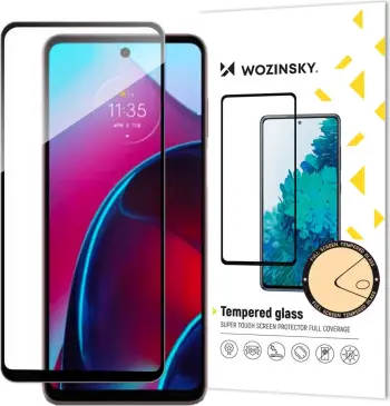 Xham i fortë mbrojtës Wozinsky Full Glue për Motorola Moto G Stylus 2022, me kornizë të zezë
