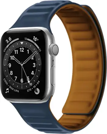 Rrip ore Hurtel Magnetic Strap për Apple Watch 7 41mm, byzylyk magnetik, blu