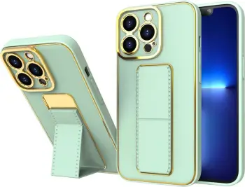 Mbështjellës Hurtel Kickstand Case për iPhone 13, me mbajtëse, Gjelbër