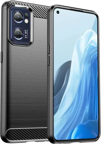Mbështjellës Hurtel Carbon Case për Realme Narzo 50 5G, TPU, i zi