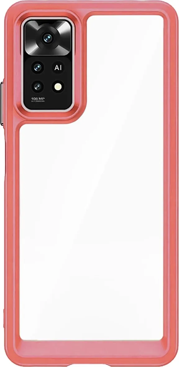 Mbështjellës silikoni Hurtel Outer Space Case për Xiaomi Poco M4 Pro 5G, Kuq - 1