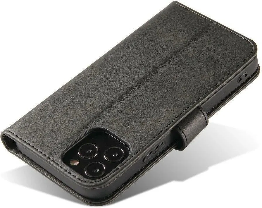 Mbulesë magnetike Hurtel për Motorola Moto E32, tip book case me qëndrim, e zezë - 6