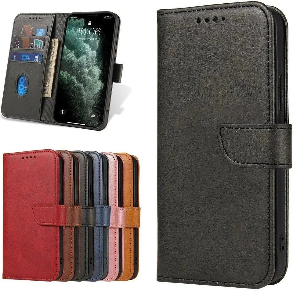 Mbulesë magnetike Hurtel për Motorola Moto E32, tip book case me qëndrim, e zezë - 10