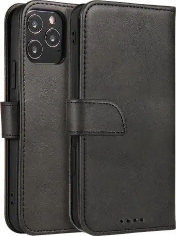 Mbulesë magnetike Hurtel për Motorola Moto E32, tip book case me qëndrim, e zezë
