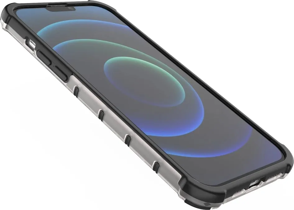 Mbështjellës Hurtel Honeycomb për iPhone 13 Pro Max, transparent - 11
