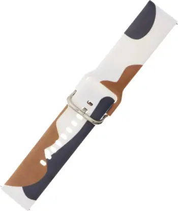 Rrip silikoni për smartwatch Hurtel Strap Moro Band për Samsung Galaxy Watch 46mm, model kamuflazh, Kafe/Vjollcë/Bardhë