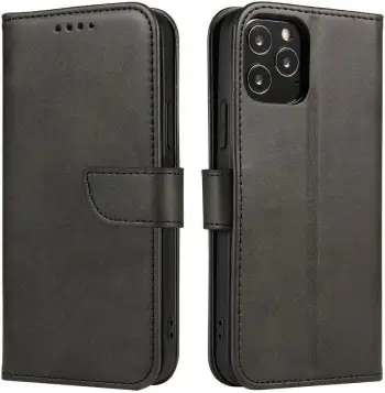 Këllëf magnetik Hurtel Magnet Case për Honor Magic 4 Pro, me kapak palosës, funksion qëndrimi, i zi