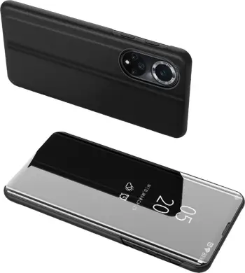 Futrollë flip Hurtel Clear View Case për Huawei nova 9, e zezë