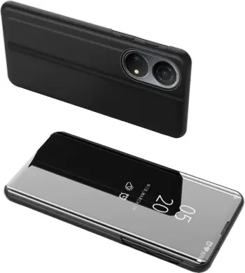 Mbulesë flip Hurtel Clear View Honor X7 Honor Play 30 Plus, e zezë