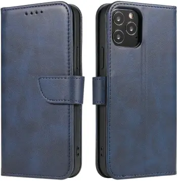 Kapak magnetik Hurtel për Samsung Galaxy A03s, tip libër, me këmbë mbajtëse, blu
