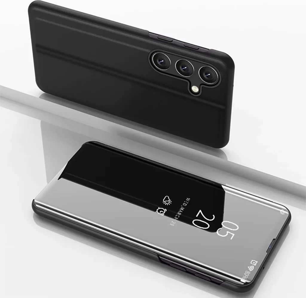 Mbështjellës Hurtel Clear View për Samsung Galaxy A26, Flip, i zi - 1