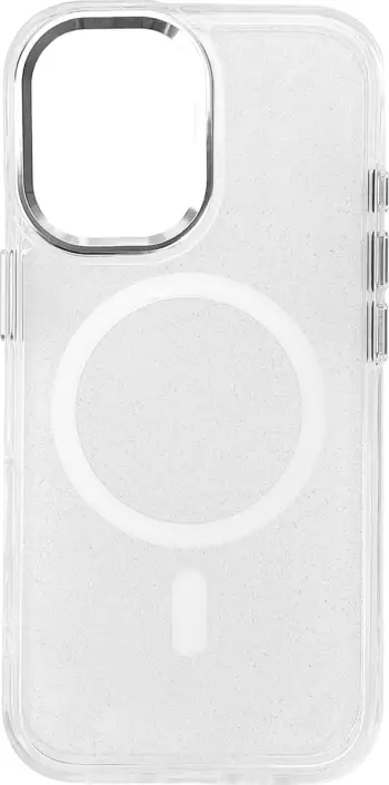 Mbështjellës Hurtel Glitter Case MagSafe për iPhone 16 Plus, i bardhë me shkëlqim