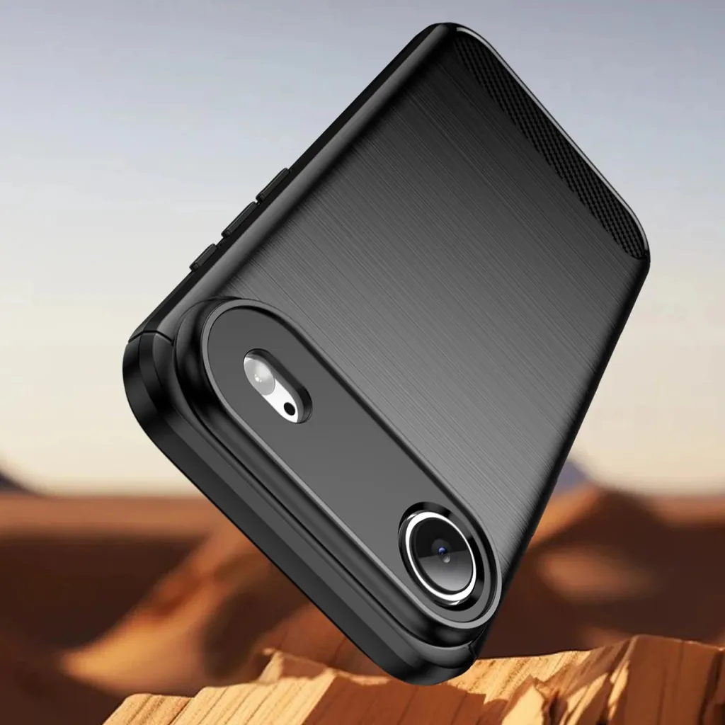 Mbështjellës Hurtel Carbon Case për iPhone 17 Air, TPU, i zi - 3