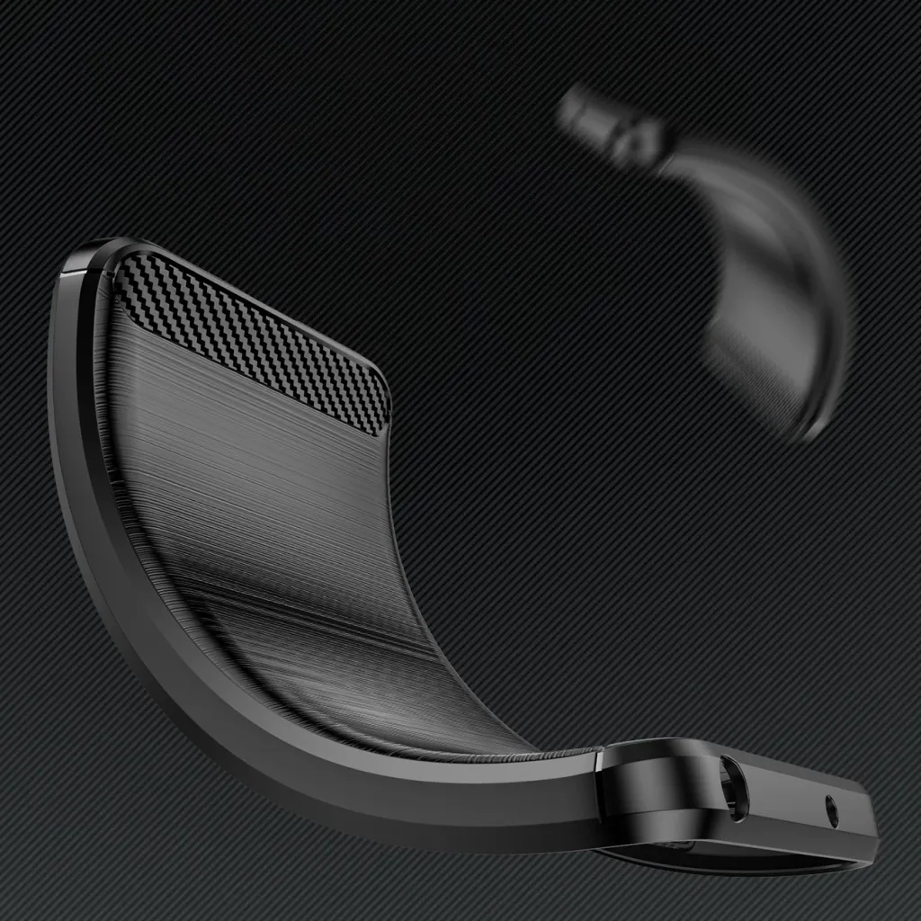 Mbështjellës Hurtel Carbon Case për iPhone 17 Air, TPU, i zi - 4