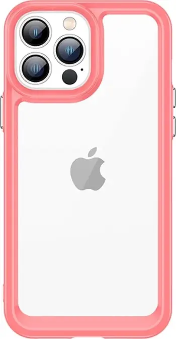 Mbrojtëse telefoni Hurtel Outer Space Case për iPhone 12 Pro Max, kapak i fortë me kornizë xheli, e kuqe