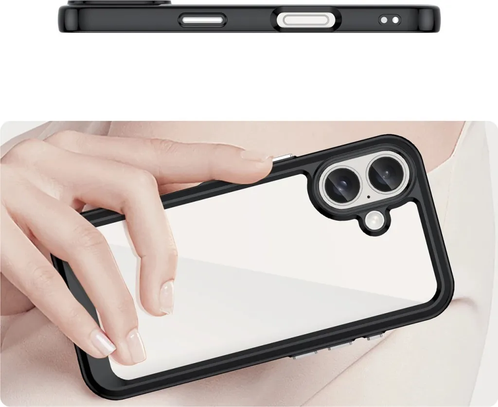 Mbështjellës Hurtel Outer Space Case për iPhone 16, i zi - 4