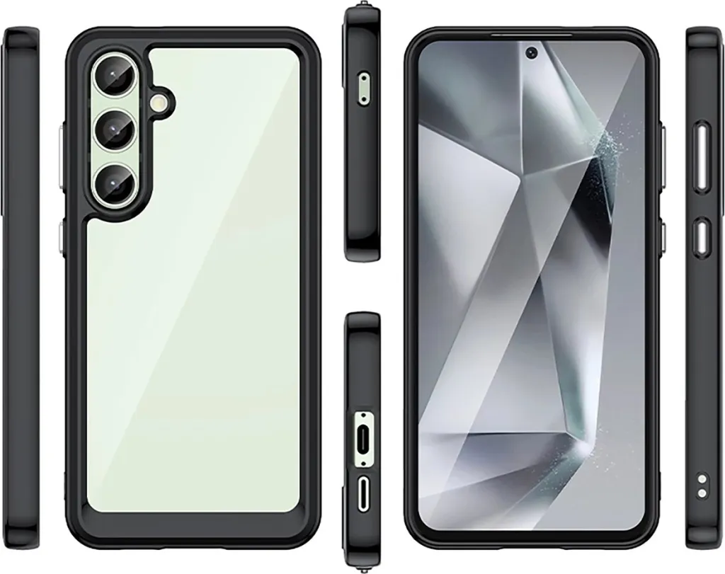 Mbështjellës Hurtel Outer Space Case për Samsung Galaxy S24 FE, TPU/PC, i zi - 7