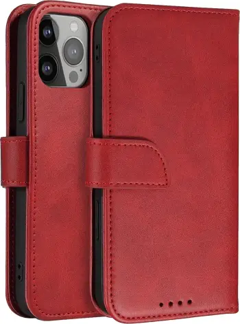 Mbështjellës magnetik me kapak për Samsung Galaxy S25+, Hurtel, i kuq