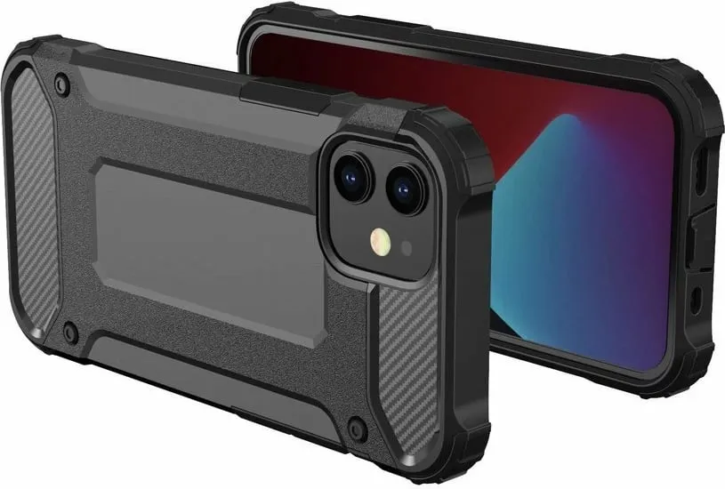 Mbështjellës Hybrid Armor Hurtel për iPhone 12 Pro Max, i zi - 2