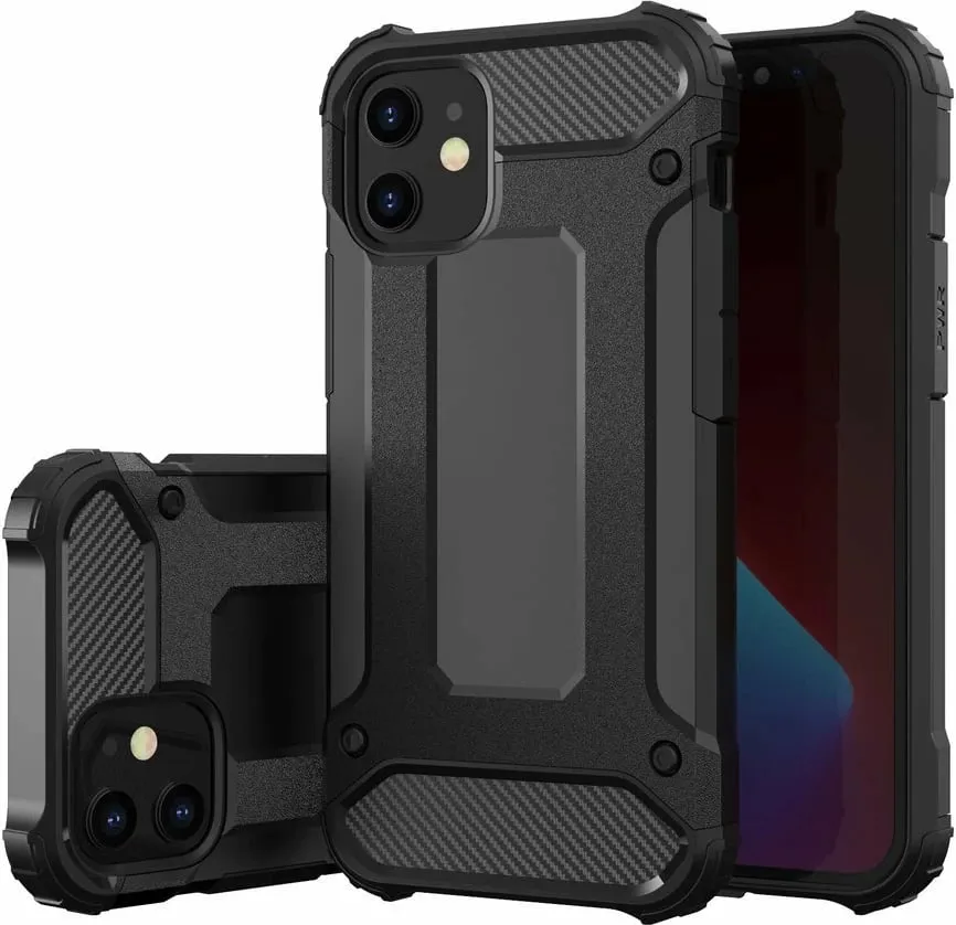Mbështjellës Hybrid Armor Hurtel për iPhone 12 Pro Max, i zi - 3
