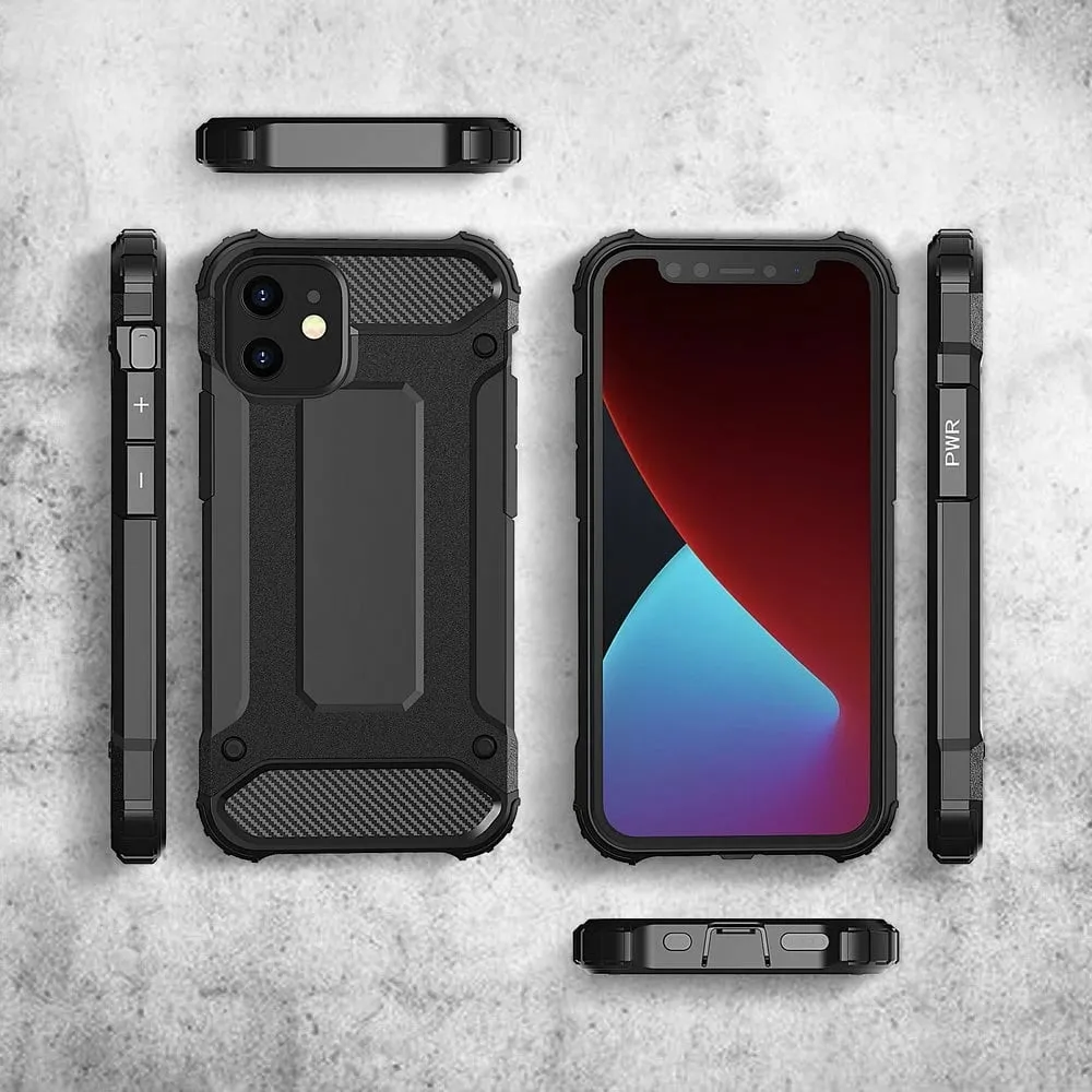 Mbështjellës Hybrid Armor Hurtel për iPhone 12 Pro Max, i zi - 4