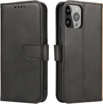 Mbështjellës Hurtel Magnet Case me kapak për iPhone 16e, e zezë