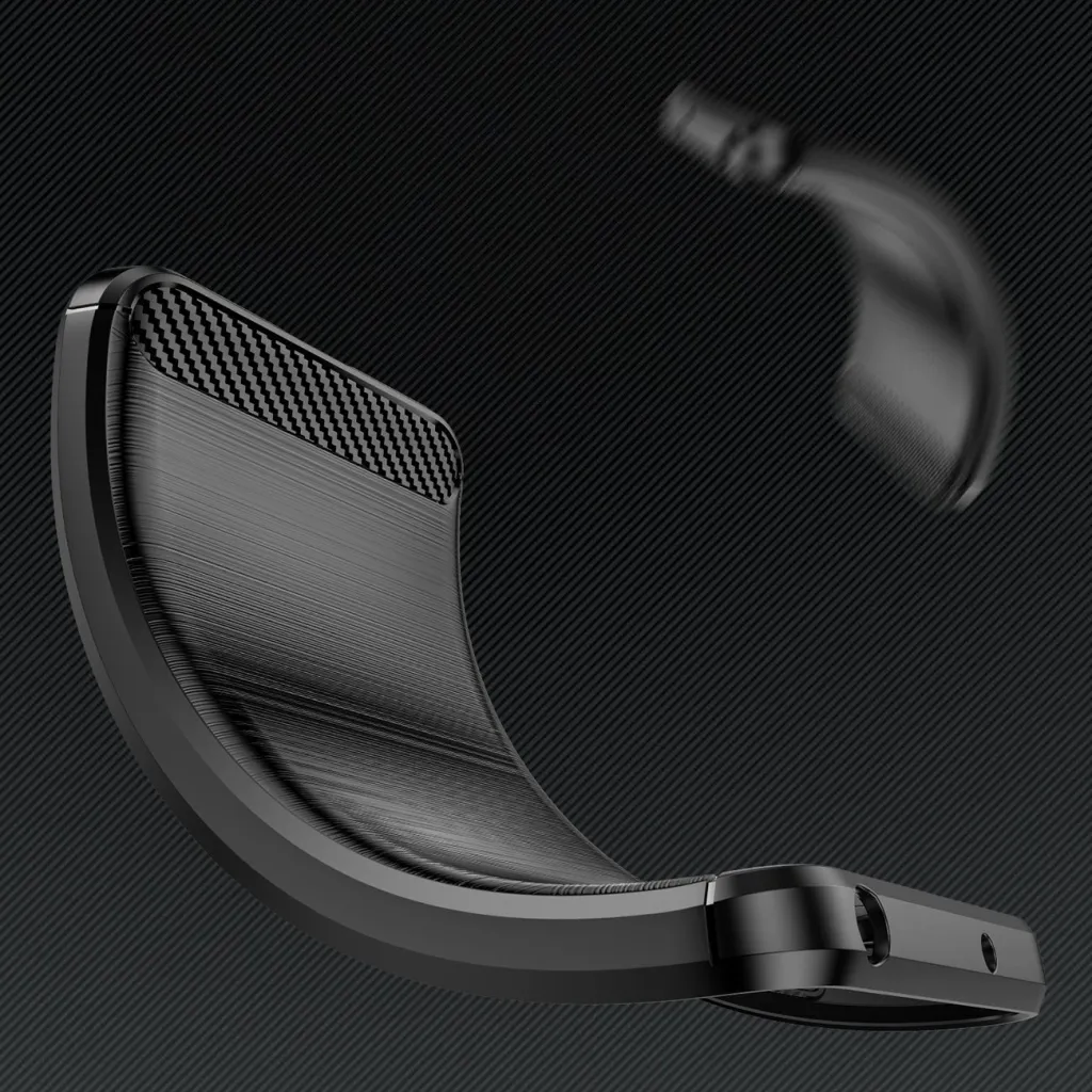Mbështjellës Hurtel Carbon Case për iPhone 16 Plus, TPU, i zi - 5