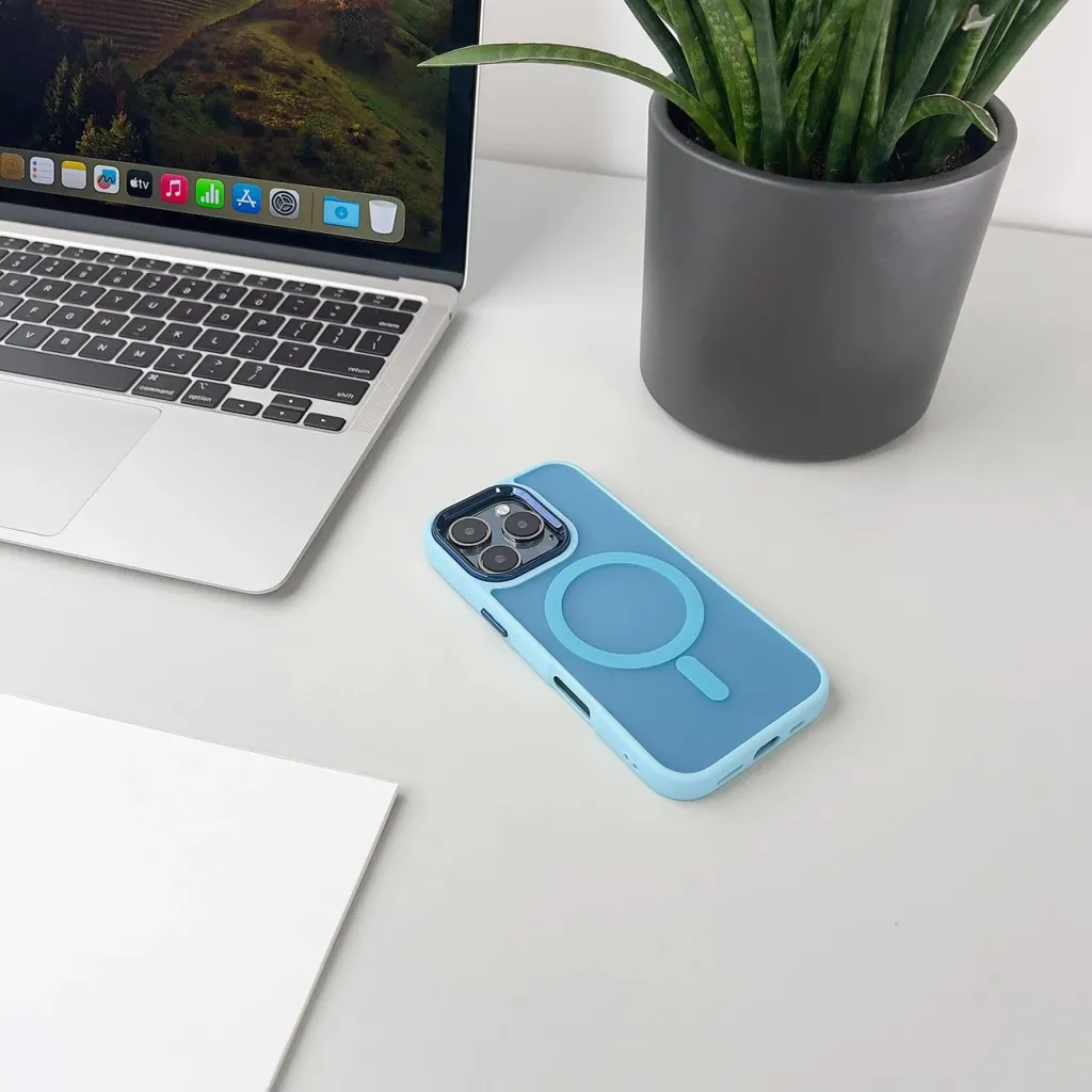 Mbështjellës Hurtel Fashion Case MagSafe për iPhone 16 Plus, TPU, kaltër e çelët - 7