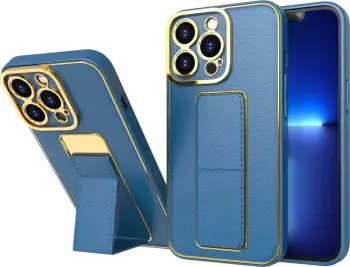 Kapak mbrojtës me këmbëz për iPhone 12 Pro, silikon, blu