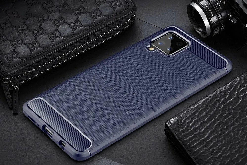 Mbështjellës Hurtel Carbon Case për Samsung Galaxy A42 5G, TPU, Blu - 3