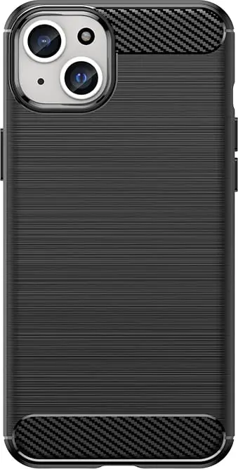 Mbështjellës Hurtel Carbon Case për iPhone 15 Plus, TPU, i zi