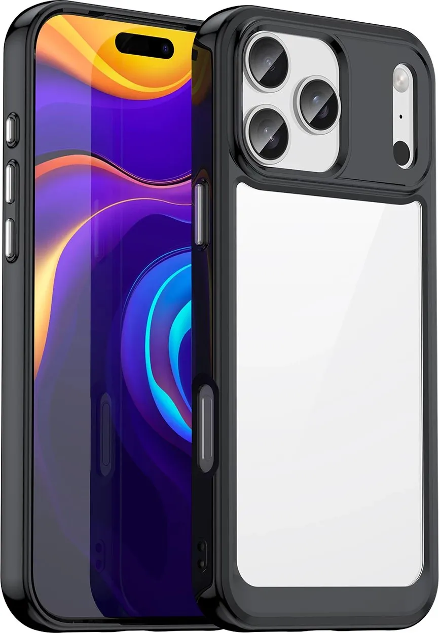 Mbështjellës Hurtel Outer Space për iPhone 17 Pro Max, MagSafe, i zi transparent - 1