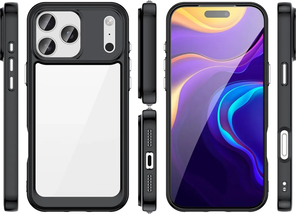 Mbështjellës Hurtel Outer Space për iPhone 17 Pro Max, MagSafe, i zi transparent - 2