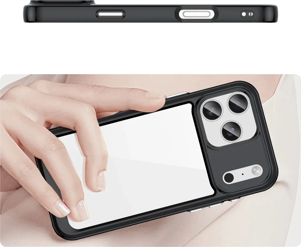 Mbështjellës Hurtel Outer Space për iPhone 17 Pro Max, MagSafe, i zi transparent - 4
