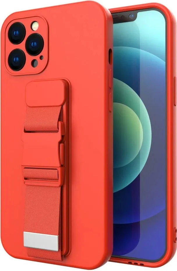 Mbështjellës Hurtel për iPhone 11 Pro Max me litar, i kuq - 2
