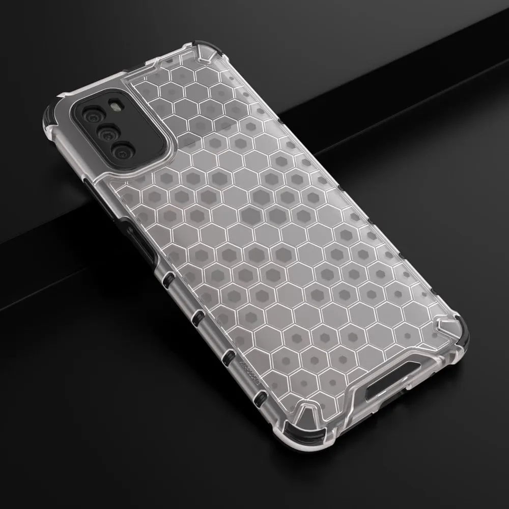 Mbështjellës Hurtel Honeycomb për Xiaomi Poco M3, Transparent - 14