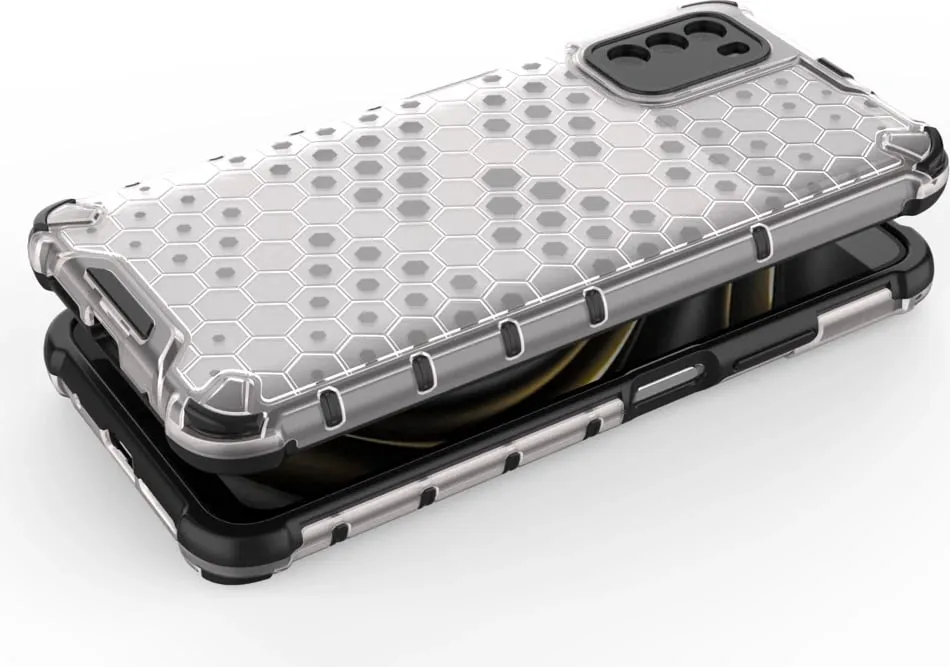 Mbështjellës Hurtel Honeycomb për Xiaomi Poco M3, Transparent - 3