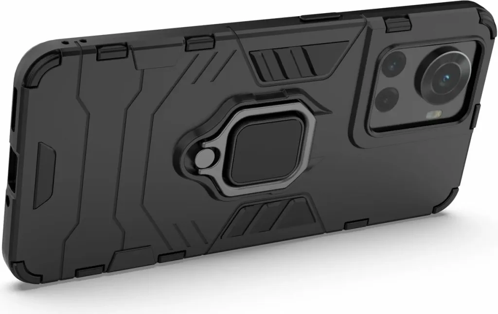 Mbështjellës Hurtel Ring Armor për OnePlus Ace, me dorezë magnetike, i zi - 11