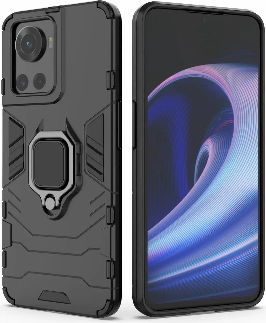 Mbështjellës Hurtel Ring Armor për OnePlus Ace, me dorezë magnetike, i zi - 12