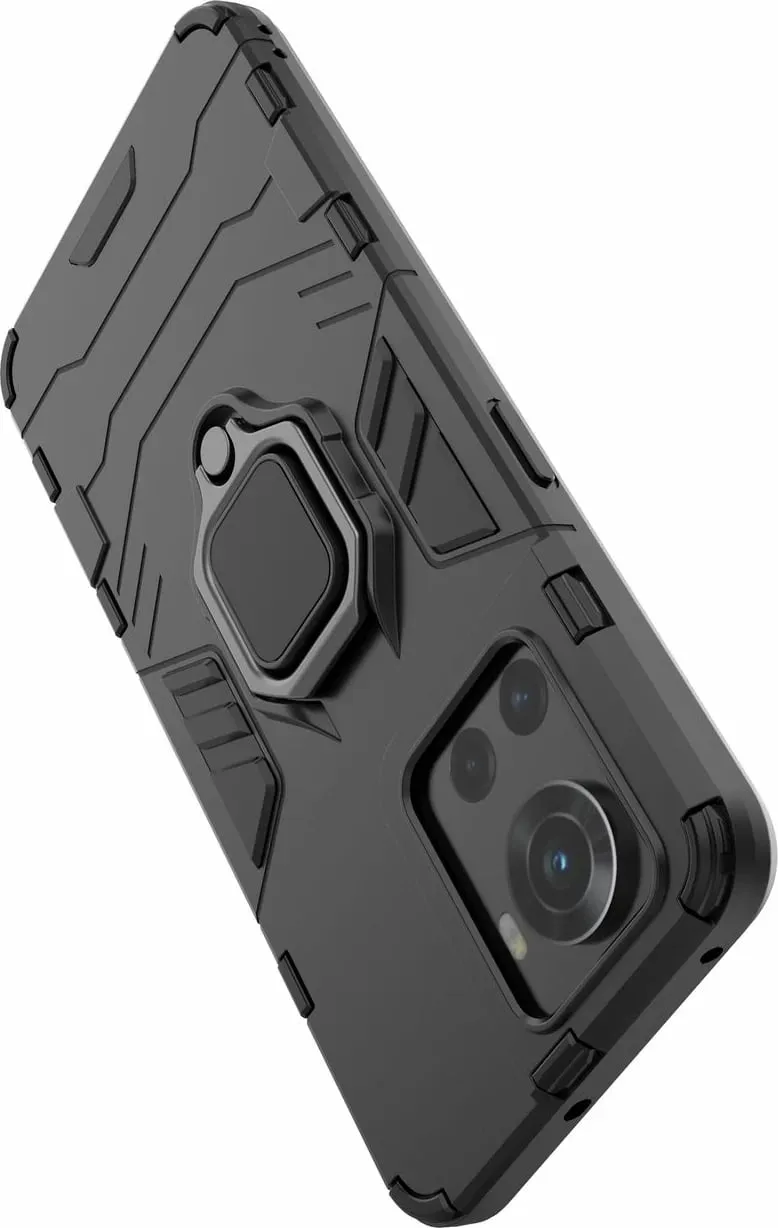 Mbështjellës Hurtel Ring Armor për OnePlus Ace, me dorezë magnetike, i zi - 13