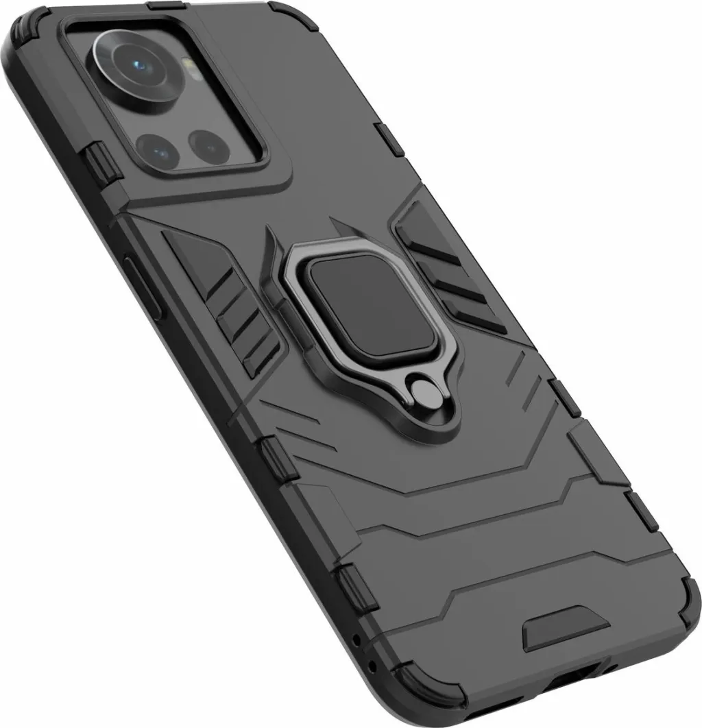 Mbështjellës Hurtel Ring Armor për OnePlus Ace, me dorezë magnetike, i zi - 14