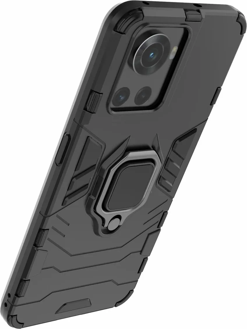 Mbështjellës Hurtel Ring Armor për OnePlus Ace, me dorezë magnetike, i zi - 15