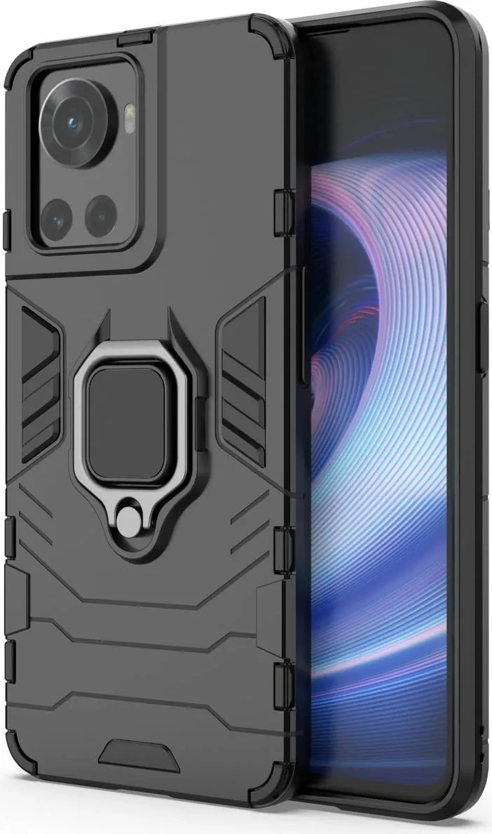 Mbështjellës Hurtel Ring Armor për OnePlus Ace, me dorezë magnetike, i zi - 18