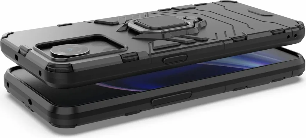 Mbështjellës Hurtel Ring Armor për OnePlus Ace, me dorezë magnetike, i zi - 3
