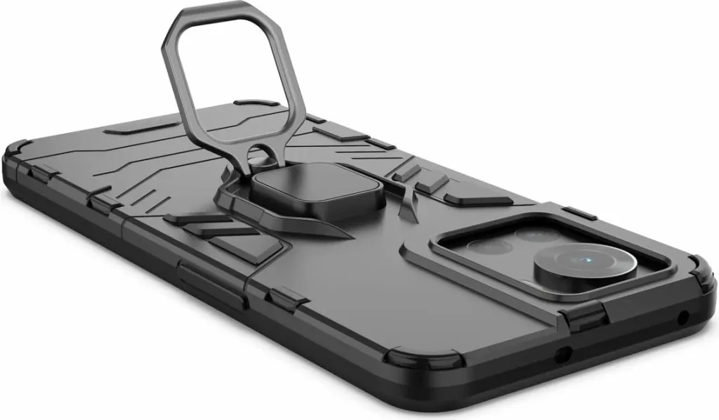 Mbështjellës Hurtel Ring Armor për OnePlus Ace, me dorezë magnetike, i zi - 9