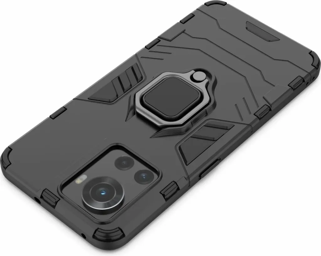 Mbështjellës Hurtel Ring Armor për OnePlus Ace, me dorezë magnetike, i zi - 10