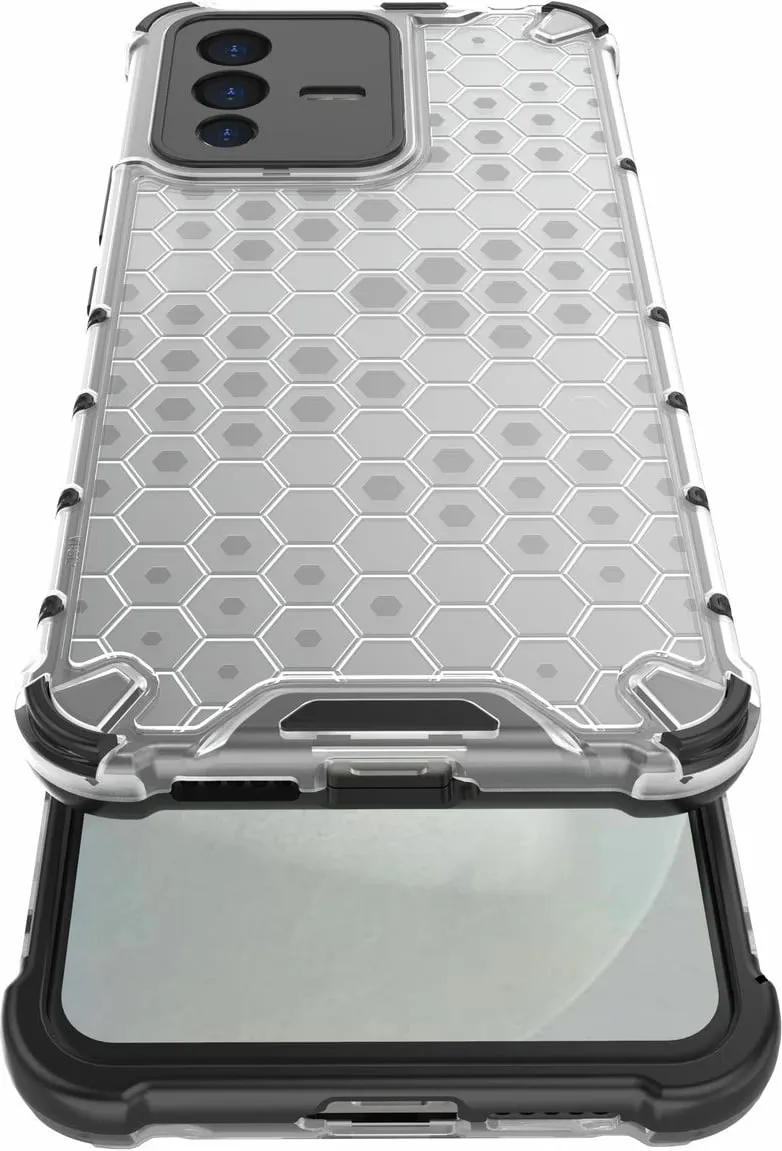 Mbështjellës Hurtel honeycomb për Vivo V23 5G, i zi - 14